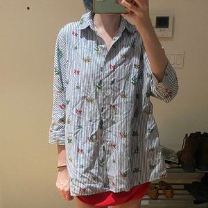 zara half sleeve shirt with slit